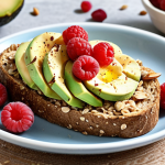 A vibrant and inviting breakfast spread, showcasing a perfect balance of complex carbohydrates (e.g., a bowl of whole-grain oatmeal with berries), healthy fats (e.g., a handful of almonds or a slice of avocado toast), and protein (e.g., Greek yogurt with nuts or scrambled eggs). The scene should convey a sense of energy, vitality, and a clear mind, bathed in soft morning light, suggesting a powerful start to the day.