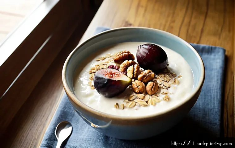 Home 13 에너지를 위한 아침 대체 식사 아이디어 - Photorealistic Italian breakfast alternative for sustained energy, a clear overhead view of a rustic...
